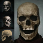 Skull Mask with Movable Jaw and Realistic Bone Details, Full Head Coverage All Vera Mart