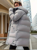 Men's Long Winter Coat with Waterproof Shell and Insulated Thermal Lining, Removable Hood All Vera Mart