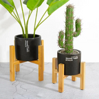Wooden Plant Pot Tray with Raised Edges and Moisture Catch Design All Vera Mart