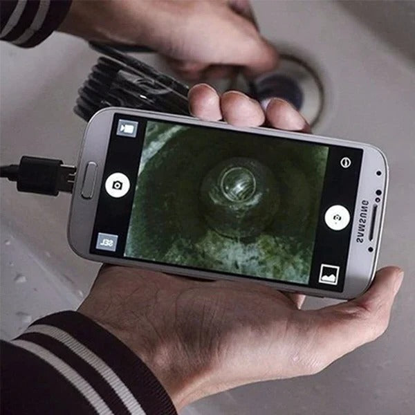 Inspection Camera with 6 LED Lights and Waterproof Head for iPhone and Android All Vera Mart
