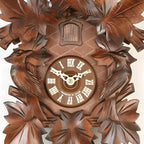 Wooden Cuckoo Wall Clock with Carved Forest Animals and Swinging Pendulum All Vera Mart