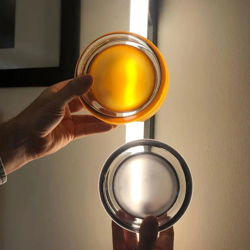 LED Wall Sconce with Dimpled Glass Diffuser and Three Color Modes All Vera Mart