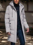 Men's Long Winter Coat with Waterproof Shell and Insulated Thermal Lining, Removable Hood All Vera Mart