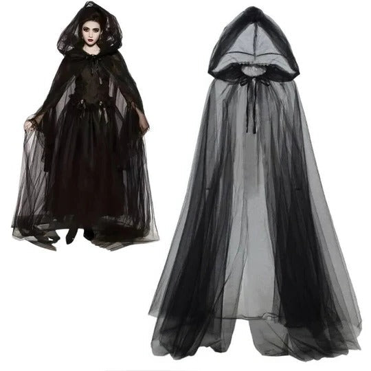 Hooded Costume Cape for Adults with Adjustable Length and Full Body Coverage All Vera Mart