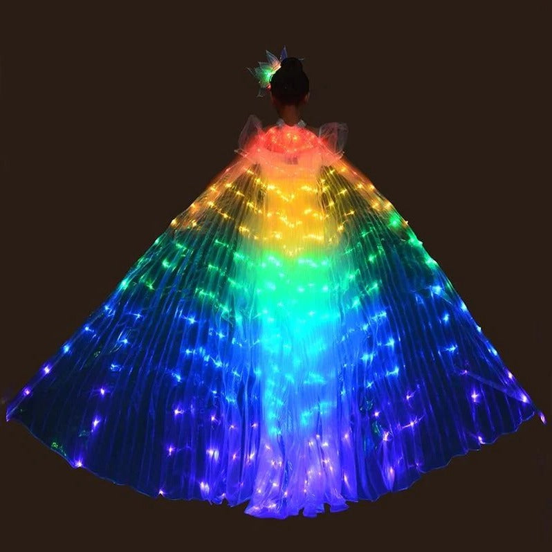 Wearable LED Butterfly Wings with Telescopic Rods and Handheld Control All Vera Mart