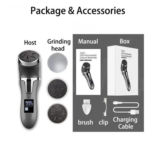 Electric Foot Callus Remover with 3000 RPM Motorized Head and Particle Collection All Vera Mart