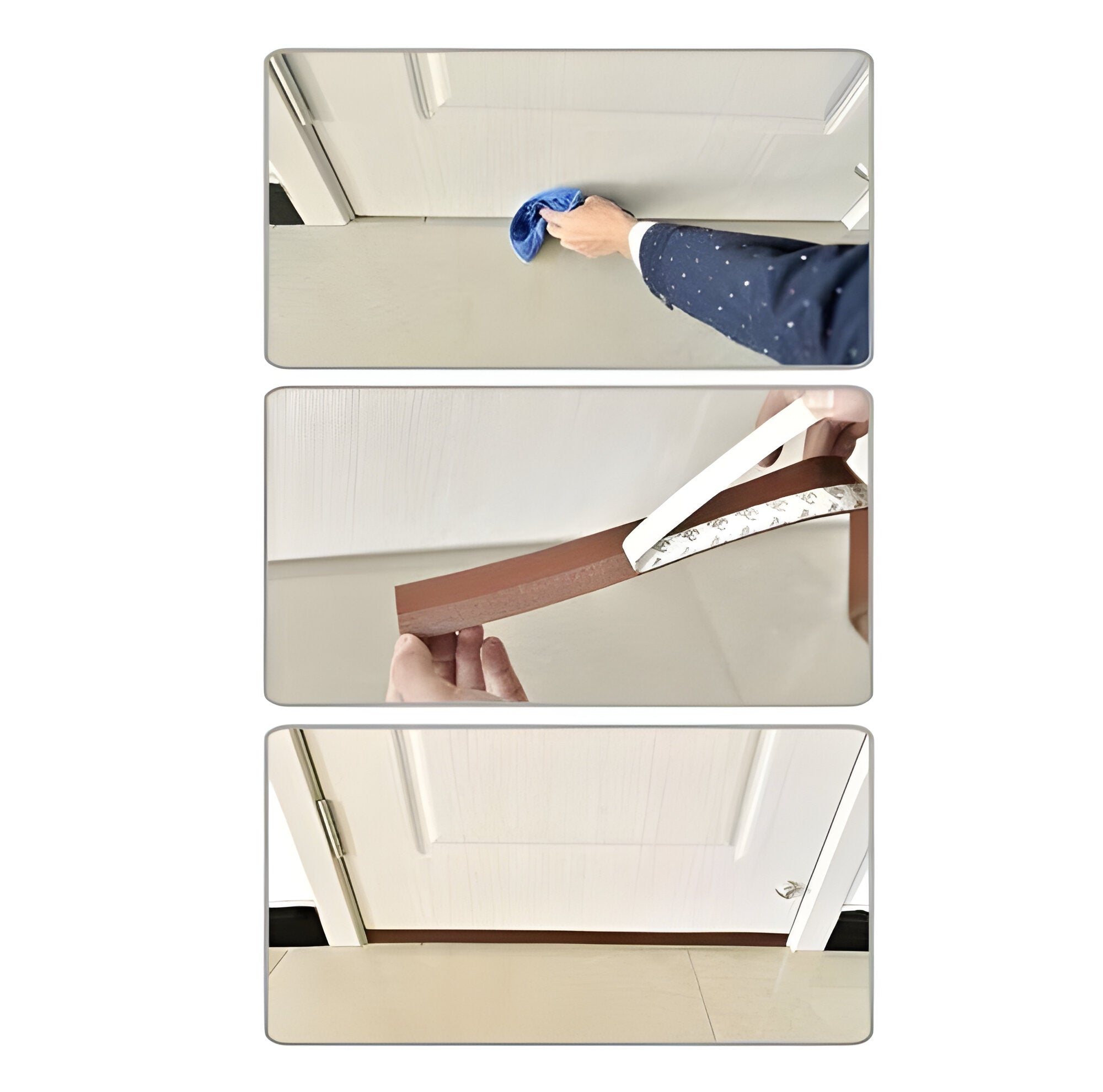 Transparent Door and Window Seal Strip with Draft Blocking and Moisture Barrier, 196.85in Length All Vera Mart