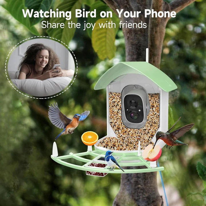 Bird Feeder Camera with 1080p Night Vision and App Motion Alerts All Vera Mart