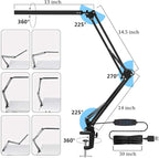 Adjustable Desk Lamp with Touch Control and Three Color Temperatures, USB Powered All Vera Mart
