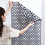 Textured Shower Mat with Raised Bumps and Drainage Perforations, Machine Washable All Vera Mart