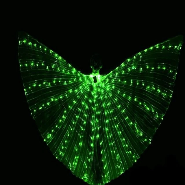 Wearable LED Butterfly Wings with Telescopic Rods and Handheld Control All Vera Mart