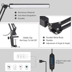 Adjustable Desk Lamp with Touch Control and Three Color Temperatures, USB Powered All Vera Mart