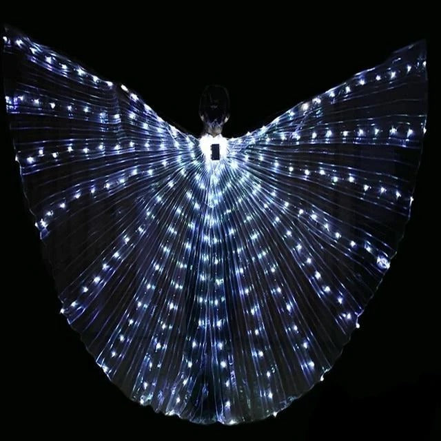 Wearable LED Butterfly Wings with Telescopic Rods and Handheld Control All Vera Mart