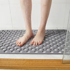 Textured Shower Mat with Raised Bumps and Drainage Perforations, Machine Washable All Vera Mart
