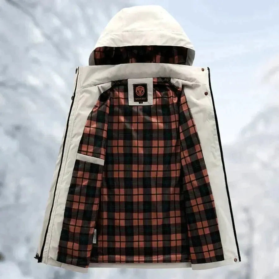 Men's Waterproof Jacket with Breathable Venting and Removable Hood, Fully Taped Seams All Vera Mart