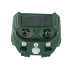 Ultrasonic Animal Repellent with Solar Power and Motion Sensor, 110° Range All Vera Mart