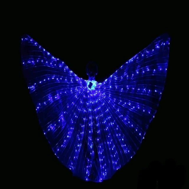 Wearable LED Butterfly Wings with Telescopic Rods and Handheld Control All Vera Mart
