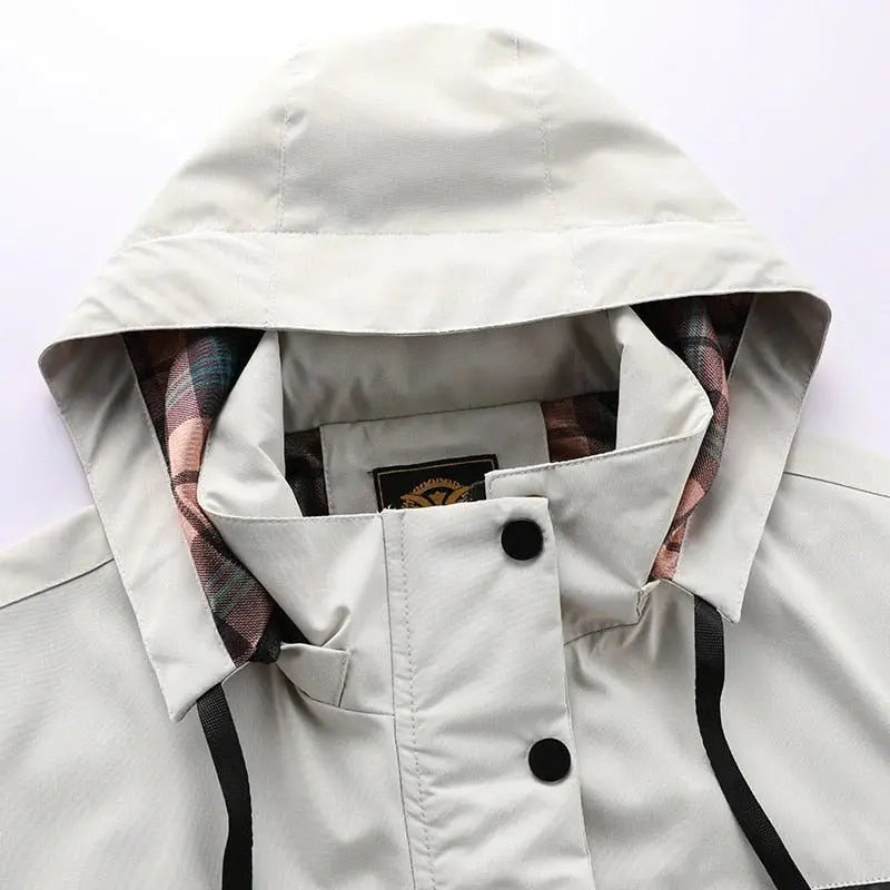 Men's Waterproof Jacket with Breathable Venting and Removable Hood, Fully Taped Seams All Vera Mart