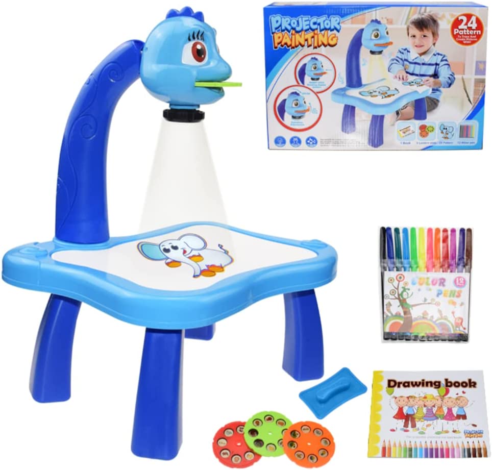 Drawing Projector with LED Light and Reusable Board, Multiple Pattern Slides All Vera Mart