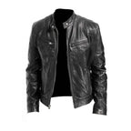 Faux Leather Jacket for Men with Soft Lining and Reinforced Seams All Vera Mart