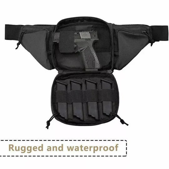 Concealed Carry Waist Pack with Multiple Zippered Pockets and Adjustable Strap All Vera Mart