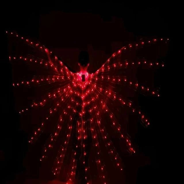 Wearable LED Butterfly Wings with Telescopic Rods and Handheld Control All Vera Mart
