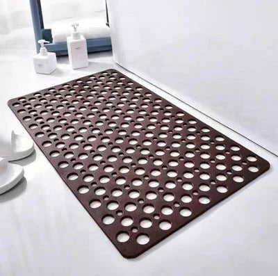 Textured Shower Mat with Raised Bumps and Drainage Perforations, Machine Washable All Vera Mart