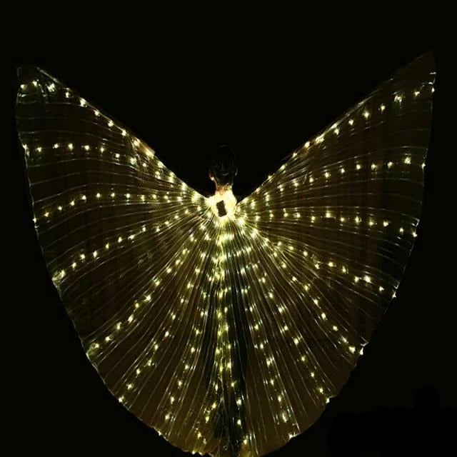 Wearable LED Butterfly Wings with Telescopic Rods and Handheld Control All Vera Mart