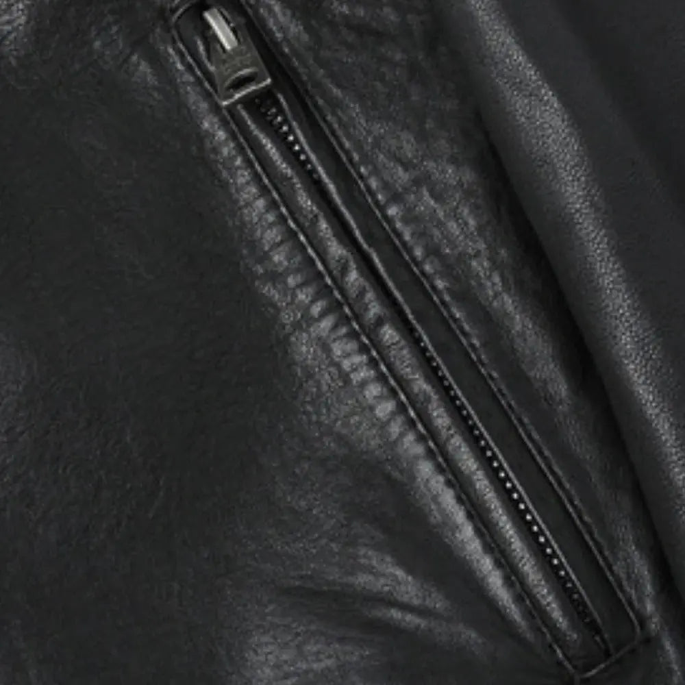 Faux Leather Jacket for Men with Soft Lining and Reinforced Seams All Vera Mart