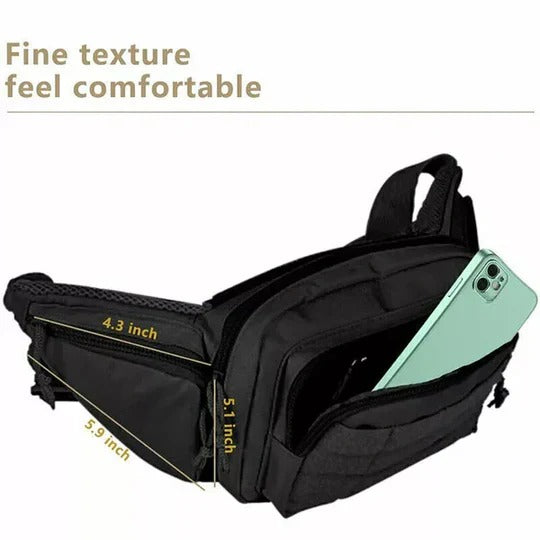 Concealed Carry Waist Pack with Multiple Zippered Pockets and Adjustable Strap All Vera Mart