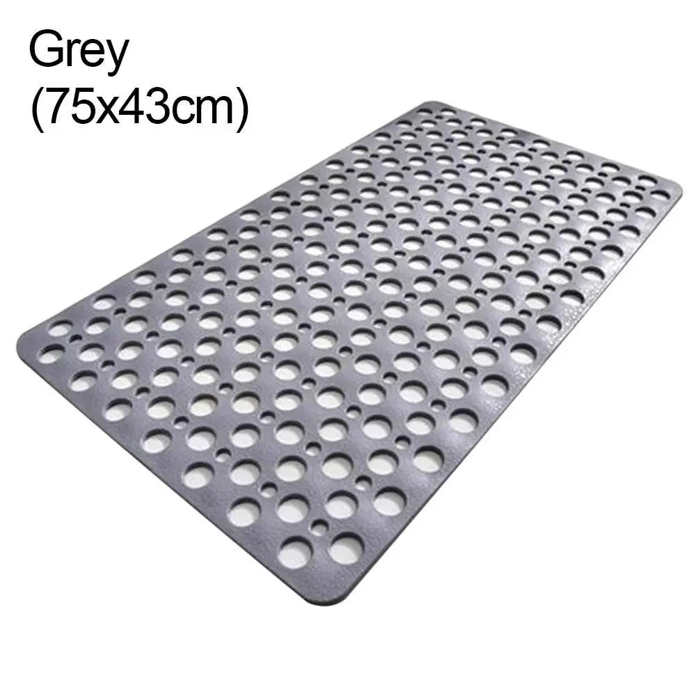 Textured Shower Mat with Raised Bumps and Drainage Perforations, Machine Washable All Vera Mart