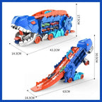 Transforming Dinosaur Playset with Dual Tracks and Car Storage, Tabletop All Vera Mart