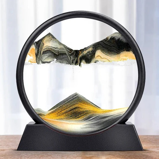 Manual Rotating Sand Art Display with Changing Patterns, Six Themes All Vera Mart