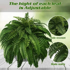Artificial Boston Fern with Bendable Stems and UV Protection, 18-22 Inches All Vera Mart