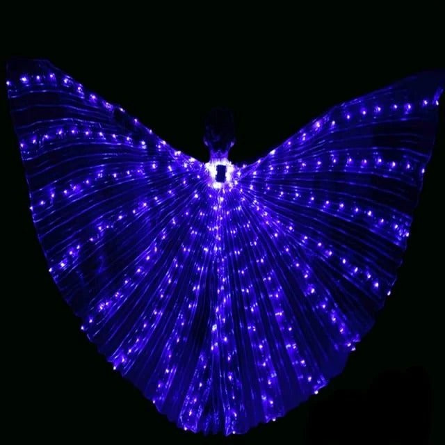 Wearable LED Butterfly Wings with Telescopic Rods and Handheld Control All Vera Mart
