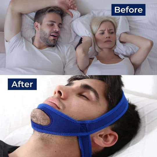 Adjustable Chin Strap with Jaw Support and Nasal Breathing Aid for Sleep All Vera Mart