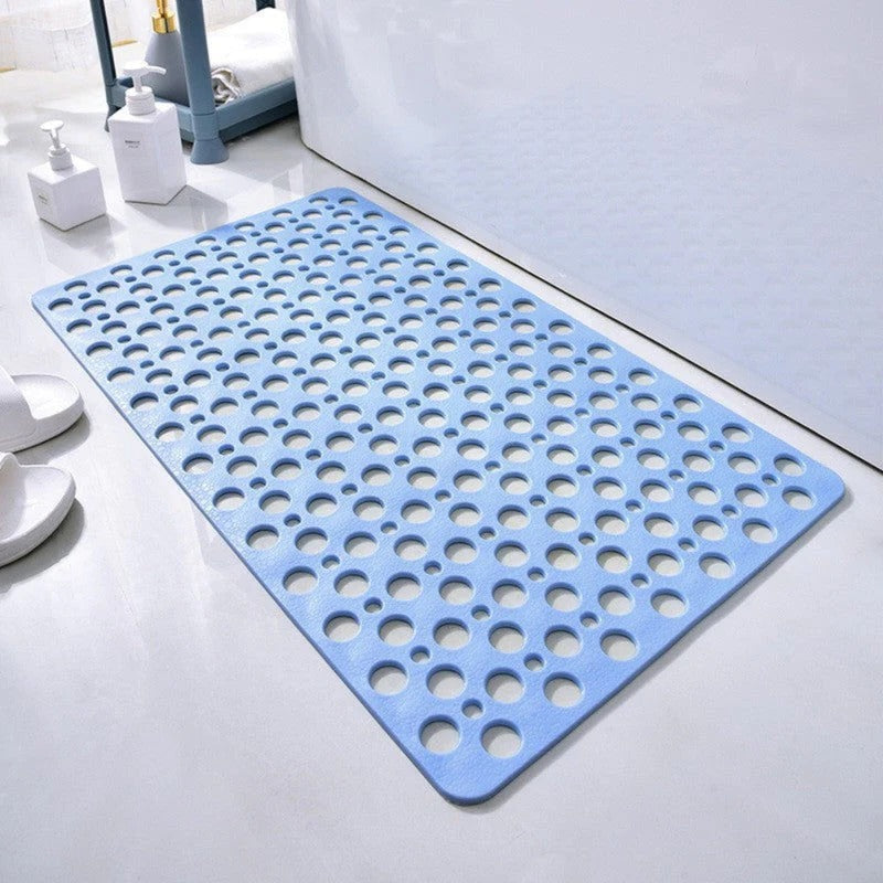 Textured Shower Mat with Raised Bumps and Drainage Perforations, Machine Washable All Vera Mart