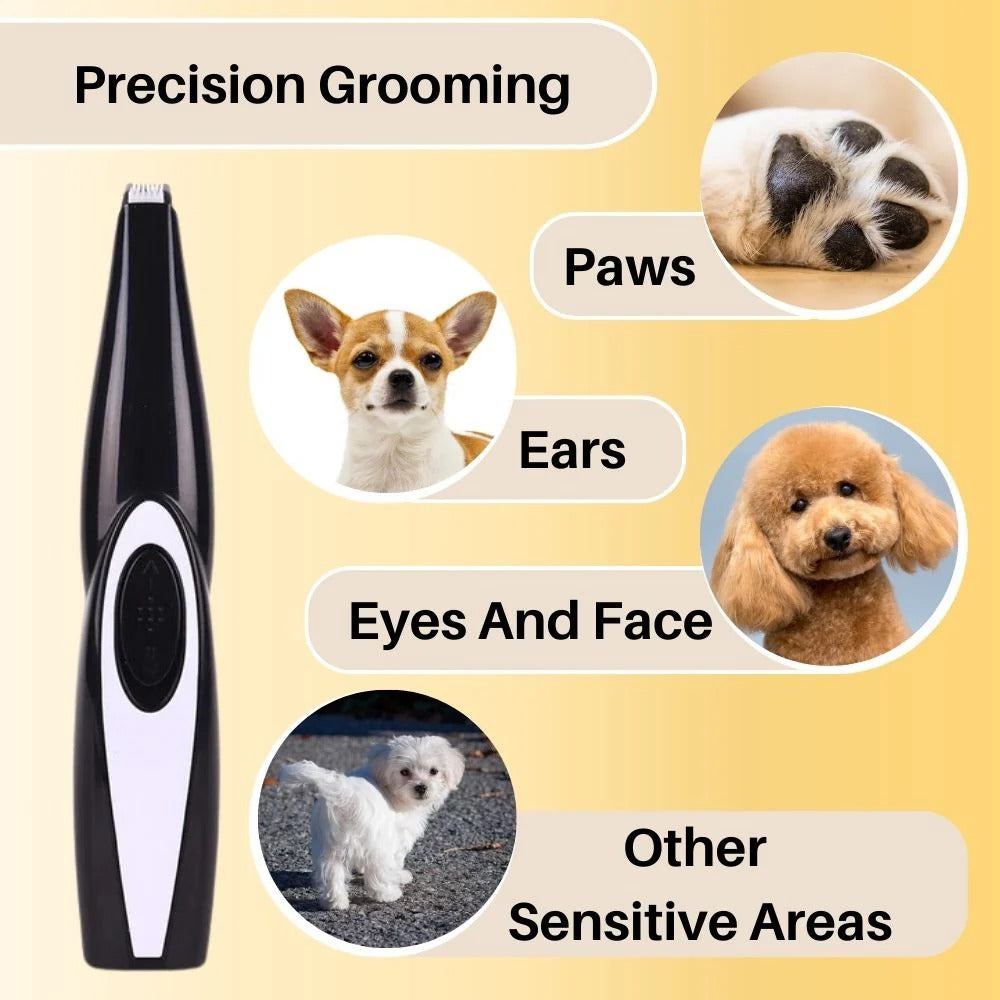 Quiet Pet Grooming Trimmer with Rechargeable Battery and Safety Blade All Vera Mart
