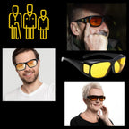 Polarized Night Driving Glasses with Extended Side Panels and Fit Over Design All Vera Mart