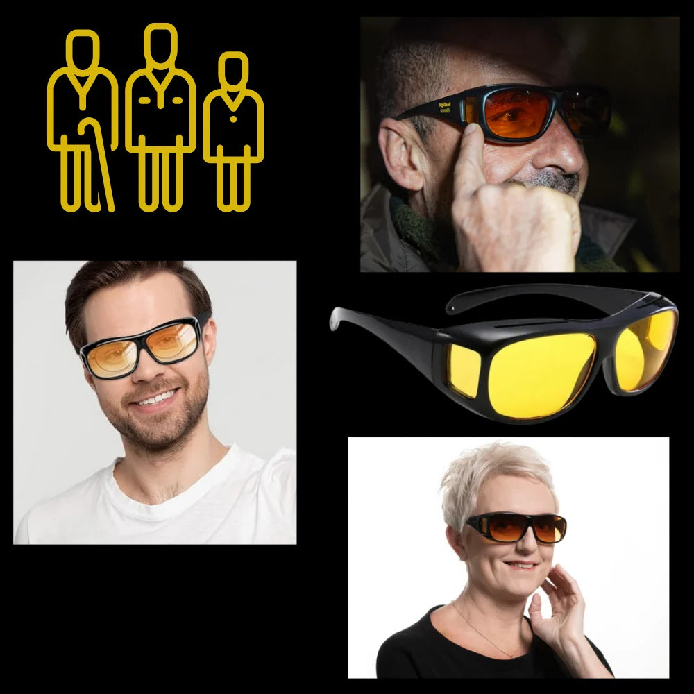 Polarized Night Driving Glasses with Extended Side Panels and Fit Over Design All Vera Mart