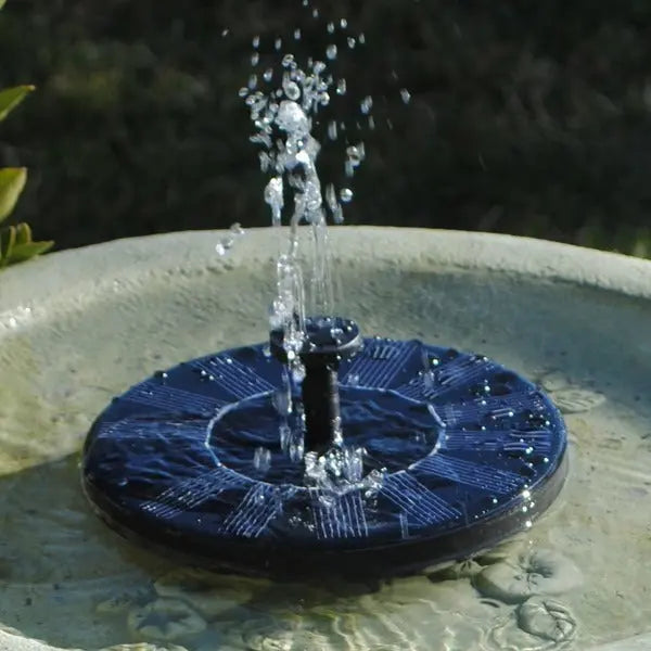 Solar Water Fountain with Four Spray Nozzles and Floating Mount, Silent Outdoor Birdbath All Vera Mart