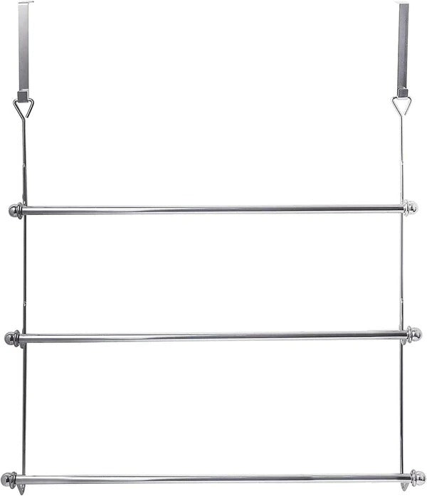 Metal Over Door Towel Rack with Four Bars and No-Drill Installation All Vera Mart