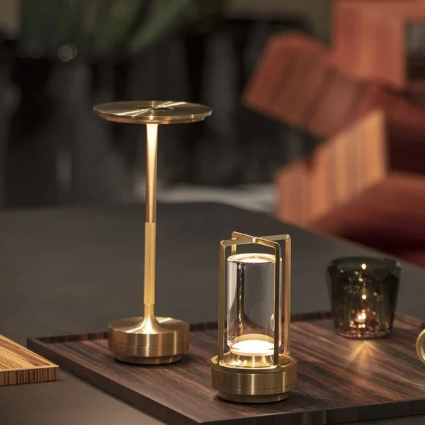 Rechargeable Table Lamp with Four Dimming Levels and Three Color Temperatures All Vera Mart