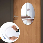 Oval Acrylic Mirror with Self Adhesive Backing and HD Reflection All Vera Mart