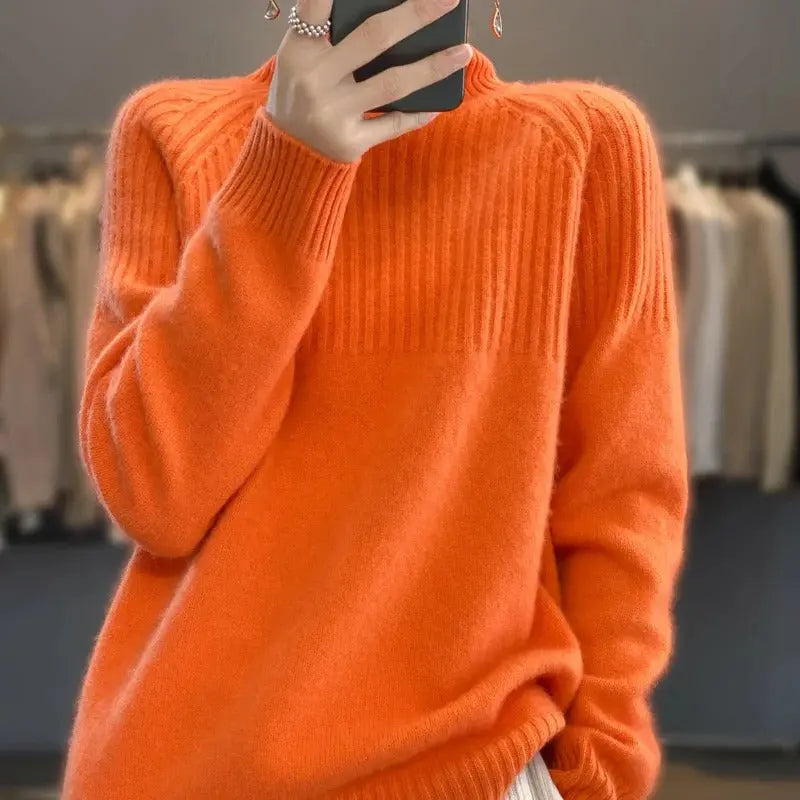 Cashmere Turtleneck Sweater with Fine Gauge Knit and Tailored Fit, Lightweight Insulation All Vera Mart