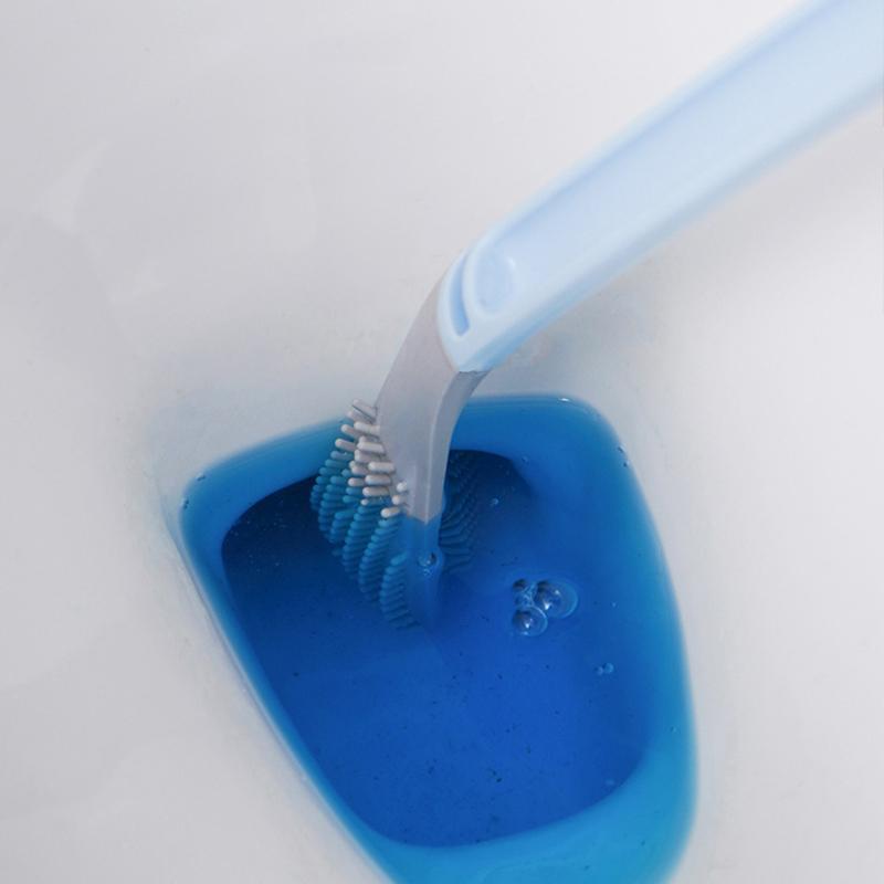 Wall Mount Toilet Brush with Deep Cleaning Bristles and Adhesive Holder All Vera Mart