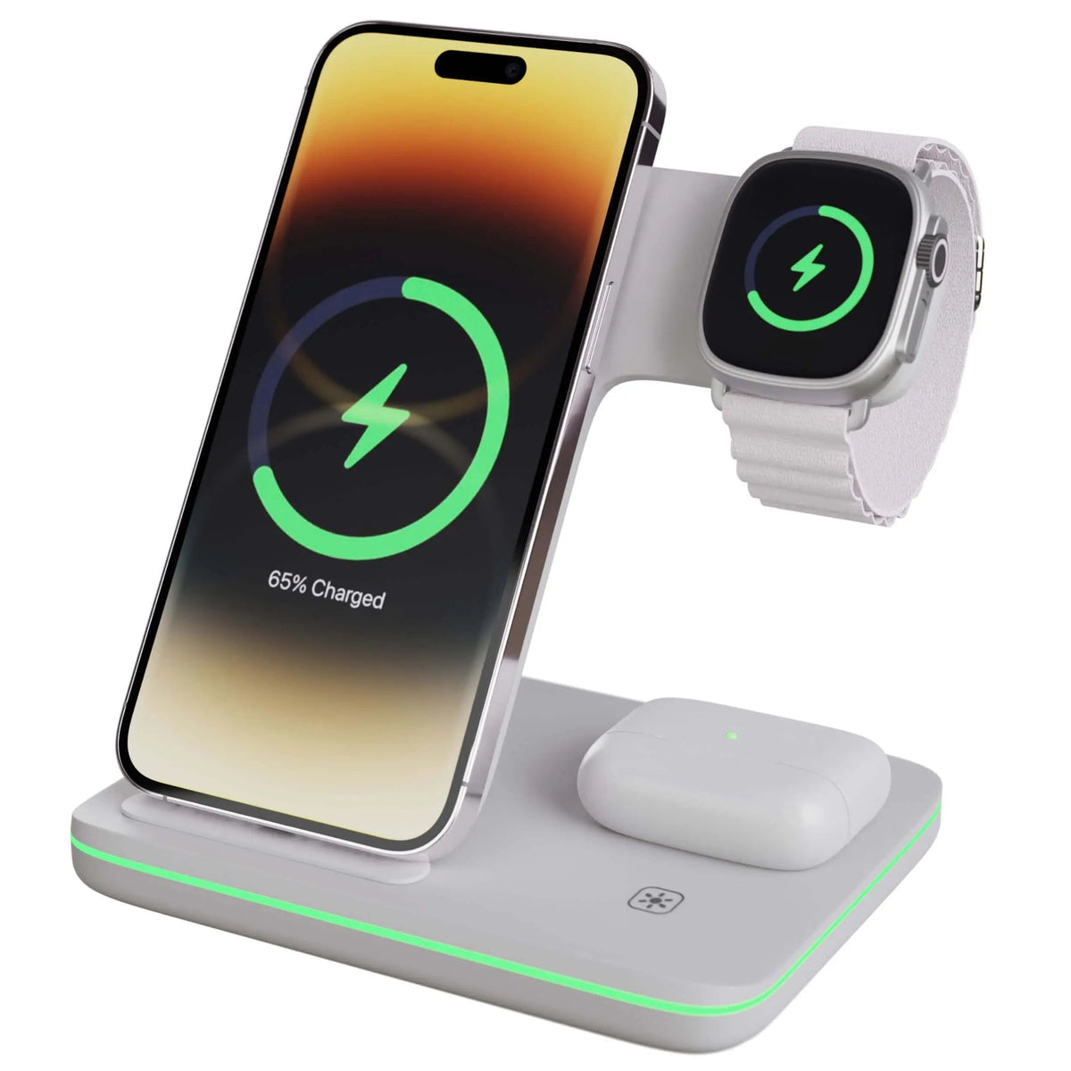 Wireless Charging Dock for Phone, Earbuds and Smartwatch with Fast Charge All Vera Mart