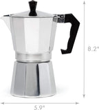 Stovetop Coffee Maker with Pressure Brewing System and Visible Chamber Design All Vera Mart