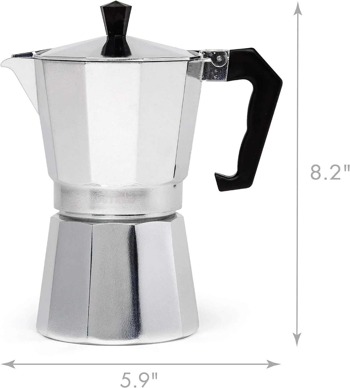 Stovetop Coffee Maker with Pressure Brewing System and Visible Chamber Design All Vera Mart