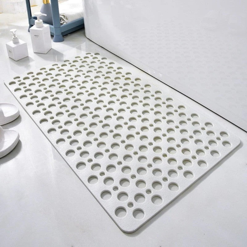 Textured Shower Mat with Raised Bumps and Drainage Perforations, Machine Washable All Vera Mart